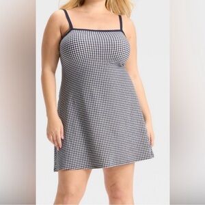 Women’s Navy Blue and White ButterBliss Mini Skater Dress XXL Wild Fable